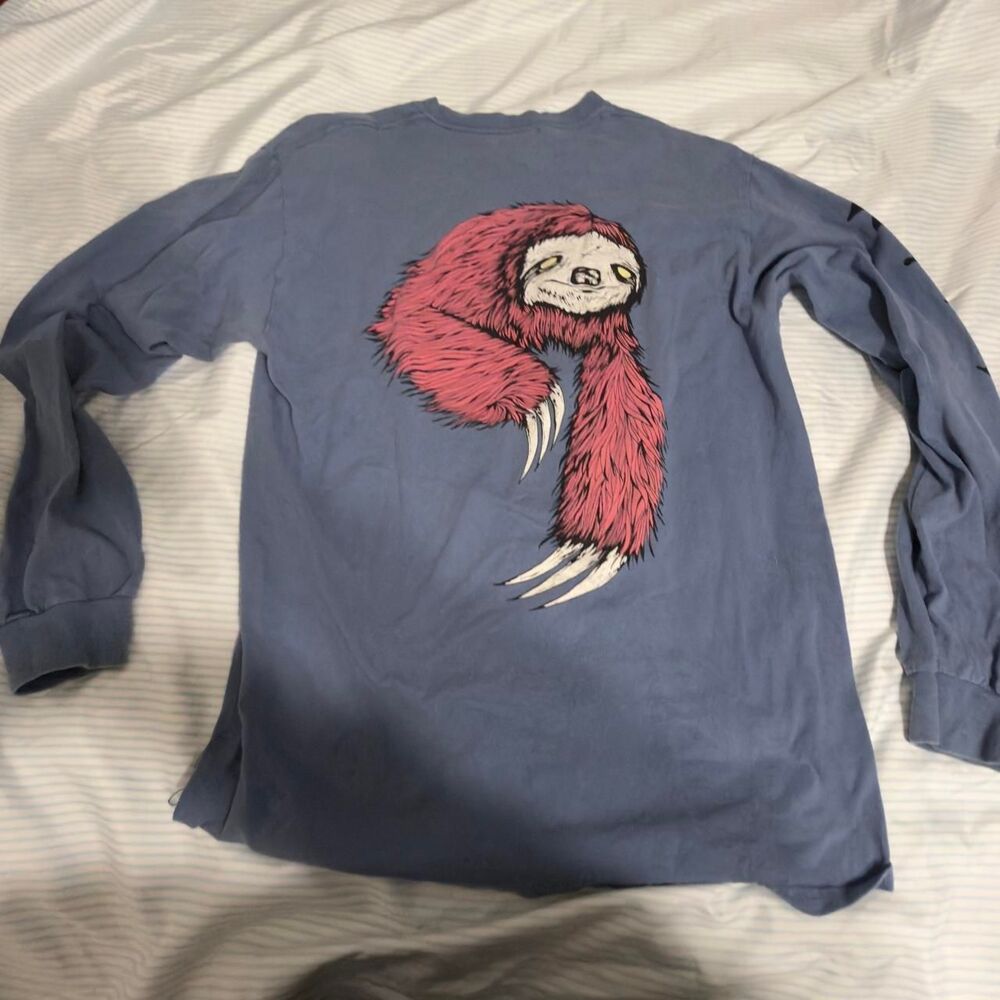 Welcome Skateboards Sloth Graphic Long Sleeve, size M #sloth #graphic